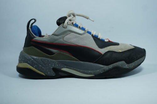 PUMA Thunder Electric Gray Black Royal White Lace Up Men's Sneakers Shoes